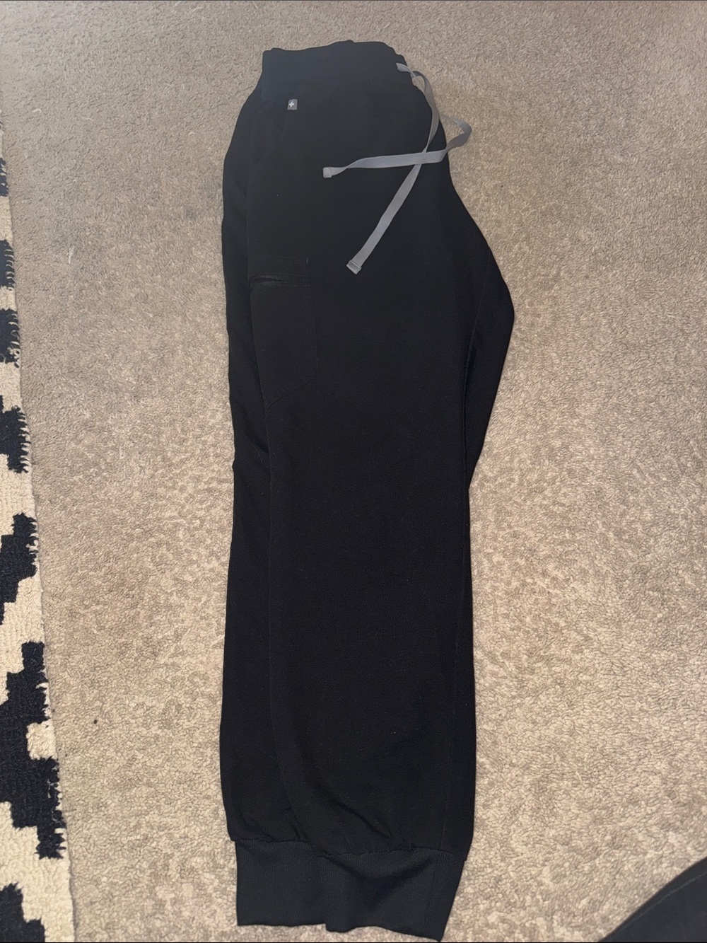 Figs Black Drawstring Joggers scrub pants